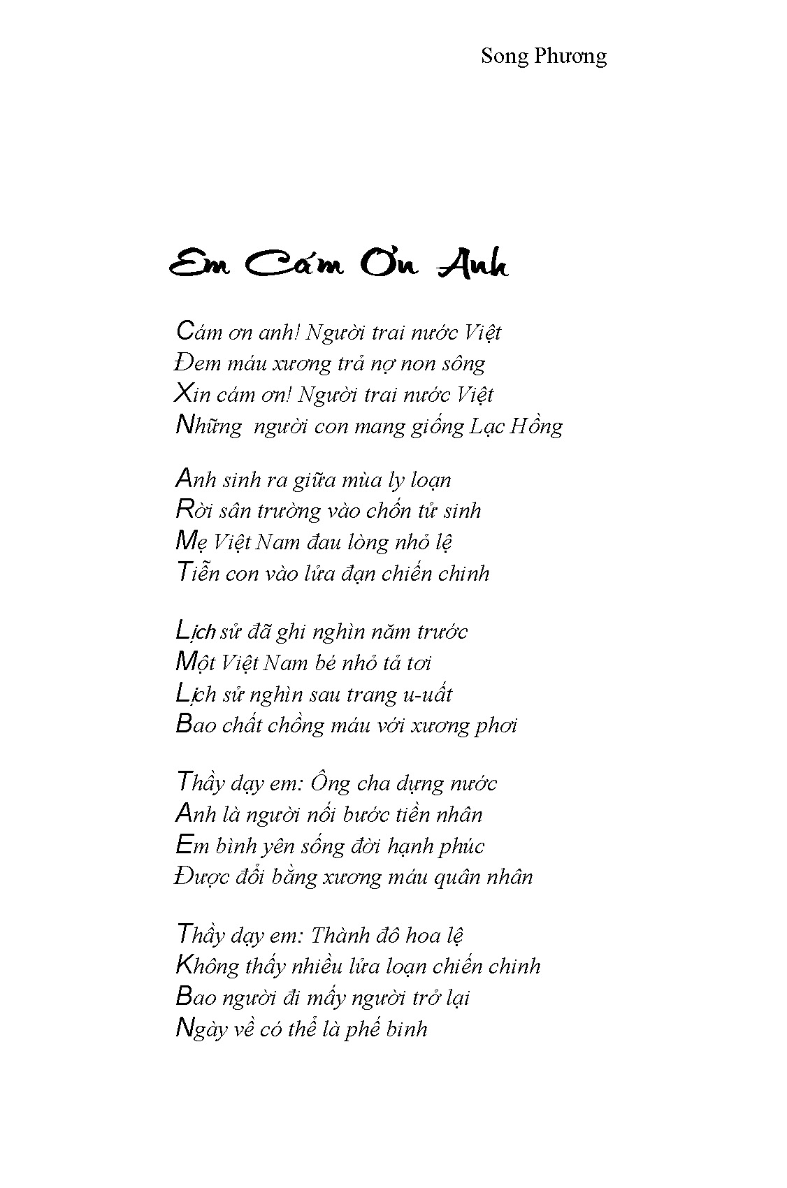 Em Cảm Ơn Anh