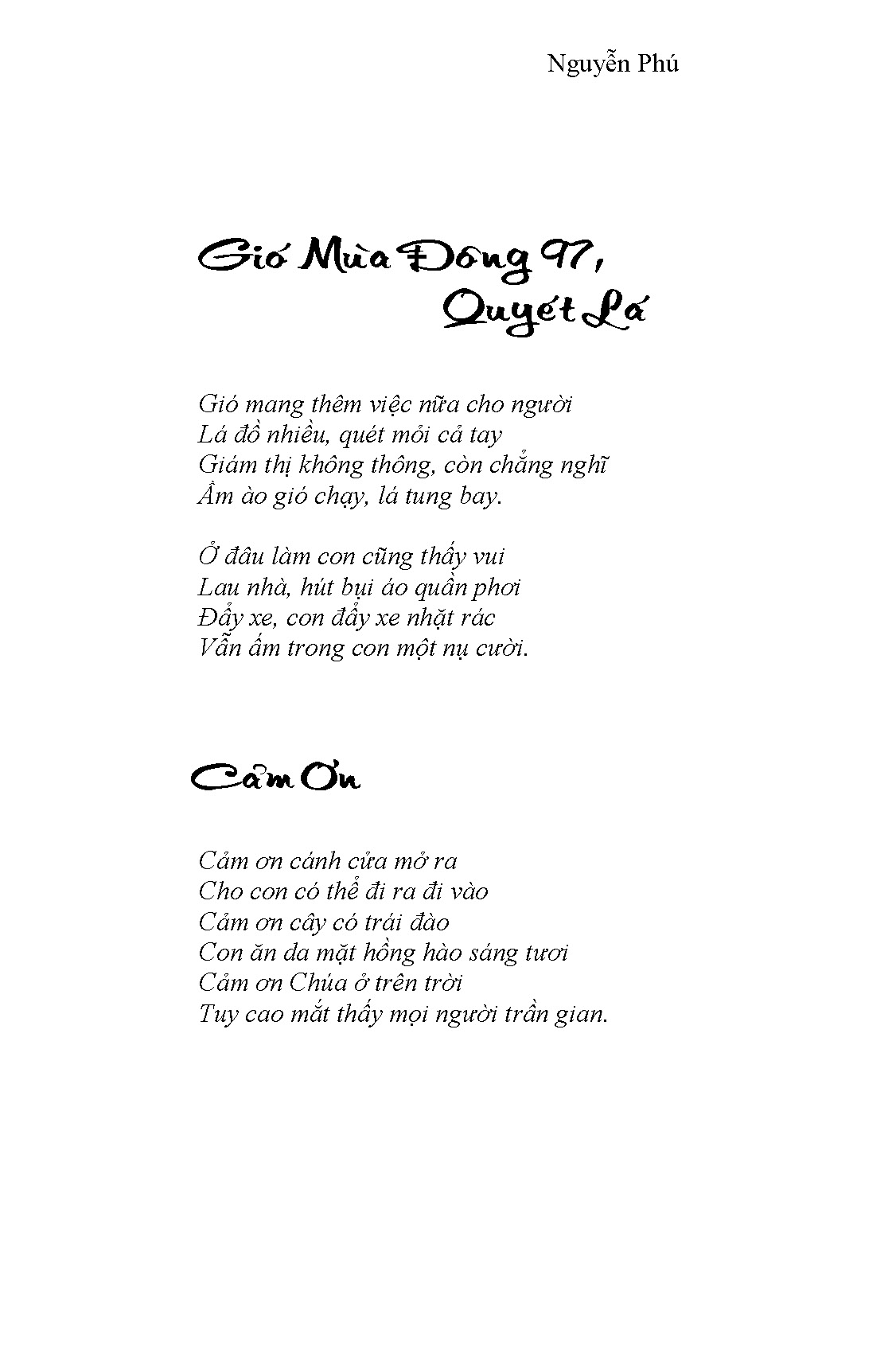 Gió Mùa Đông