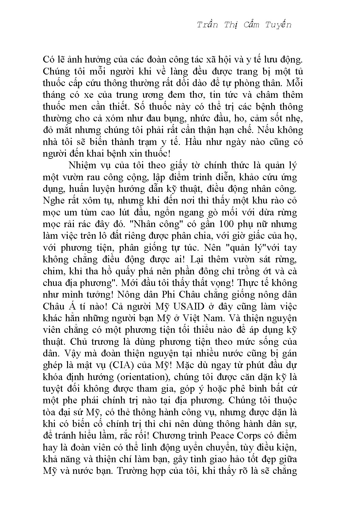 Tâm Sự Công Tác Thiện Nguyện Hoà Bình Tại Phi Châu 6