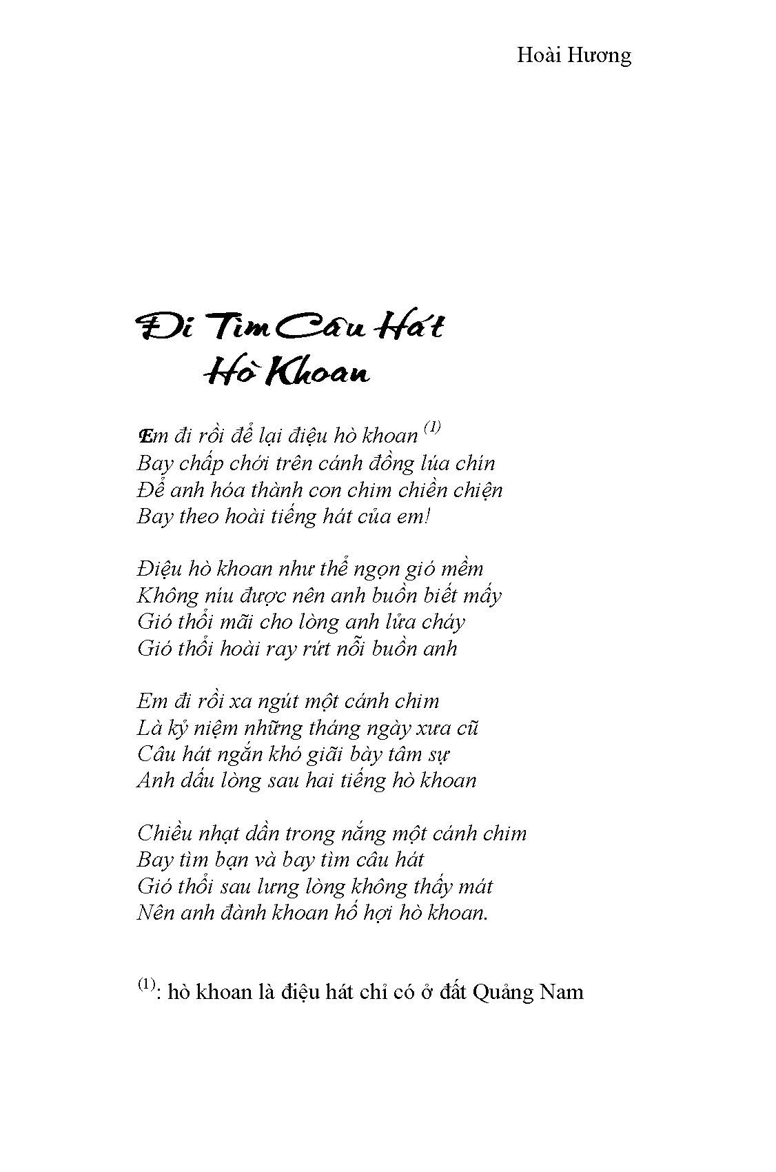 Đi Tìm Câu Hát Hò Khoan