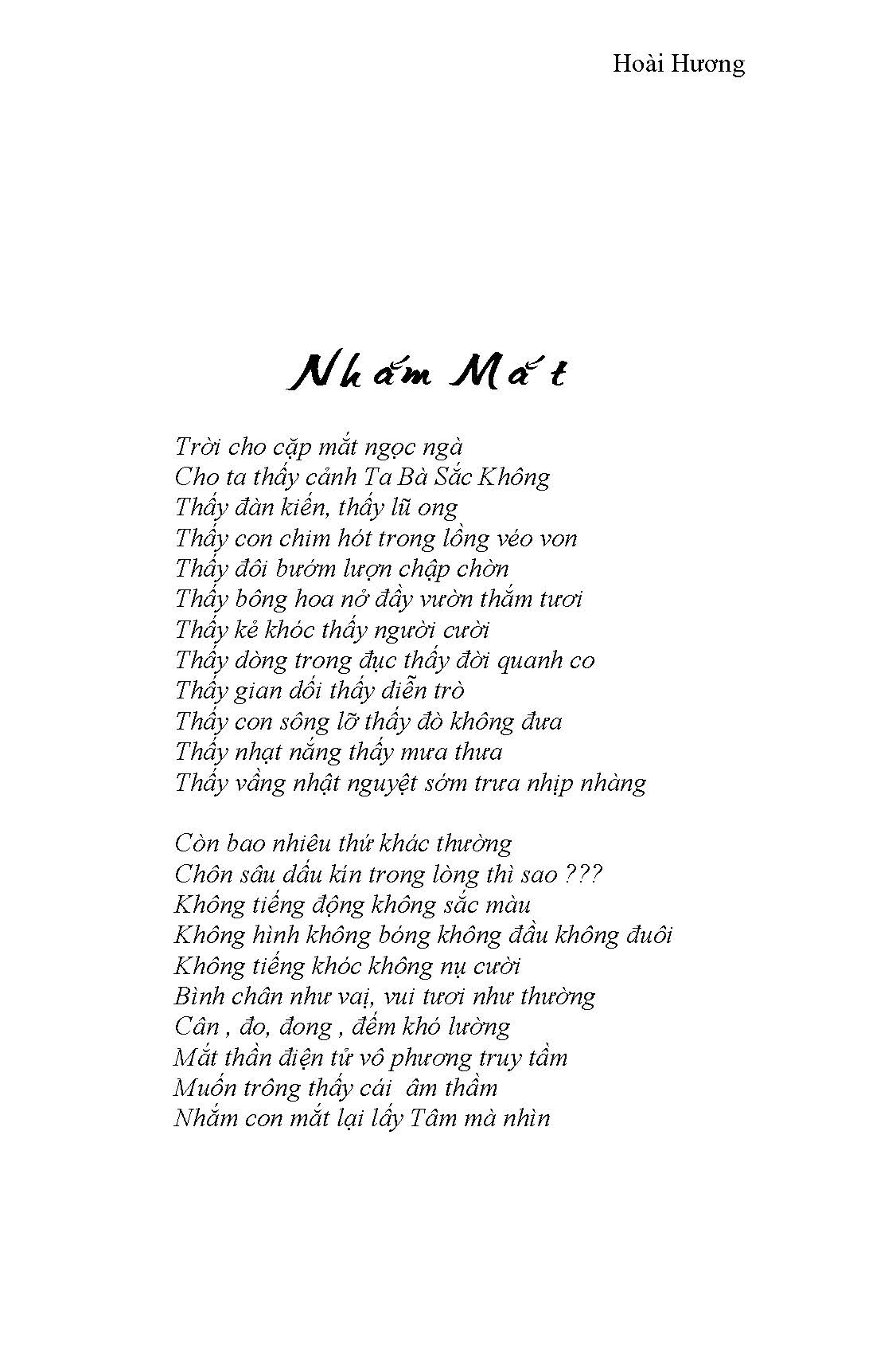 Nhắm Mắt