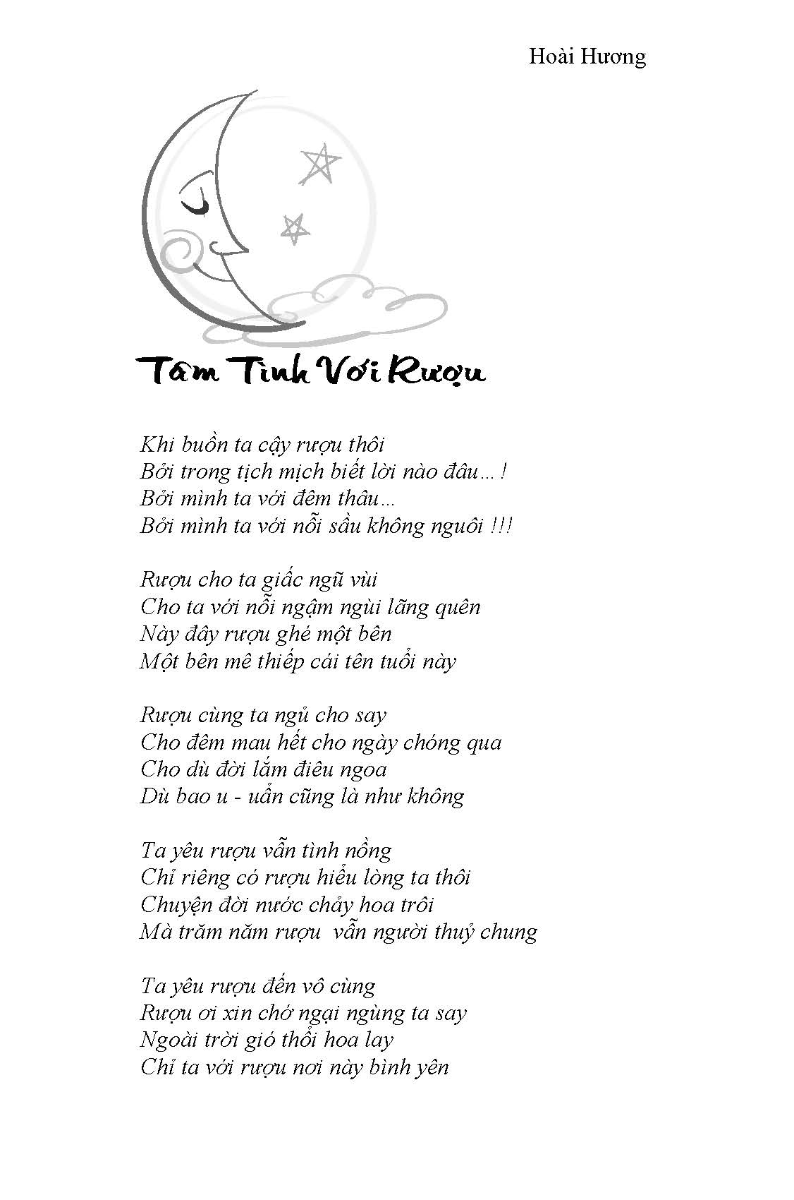 Tâm Tình Với Rượu