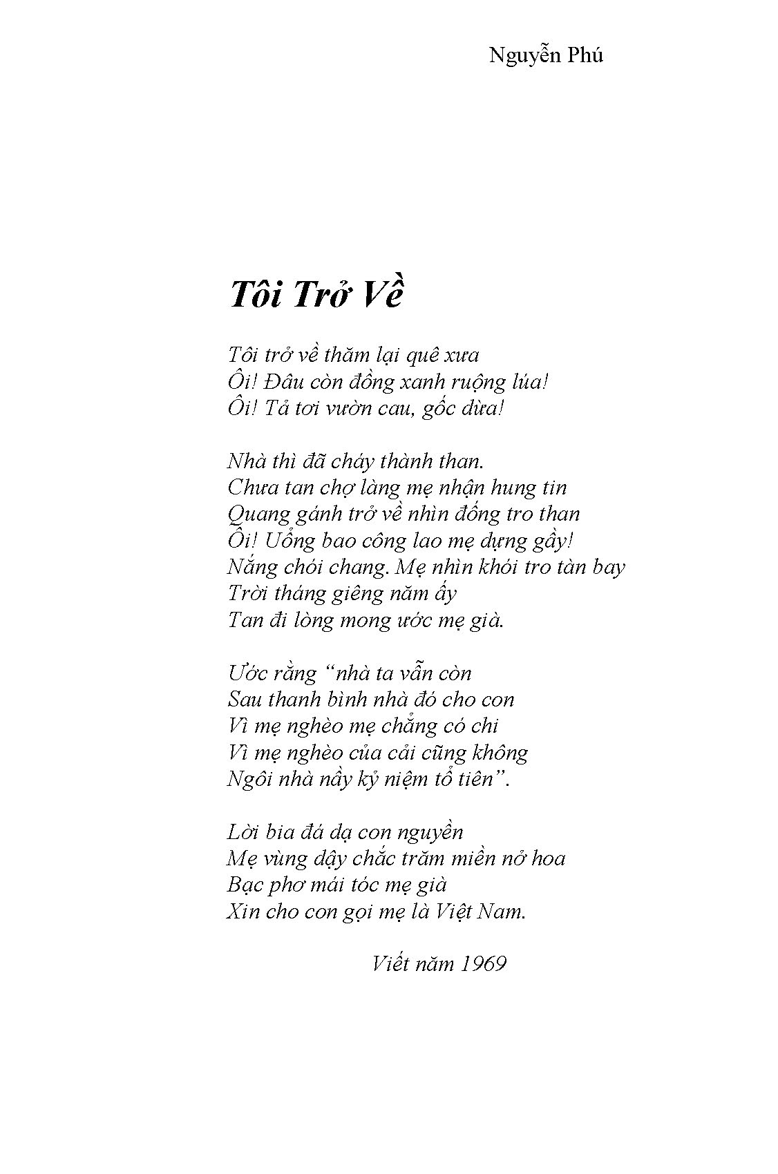 Tôi Trở Về