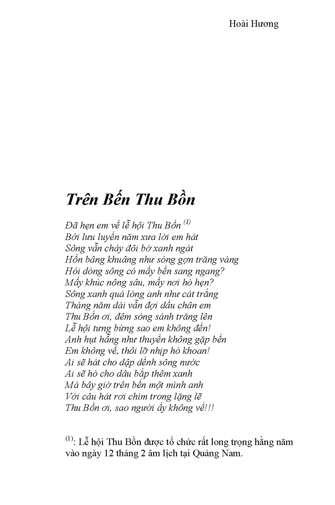 Trên Bến Thu Bồn